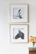 Set Of 2 Wall Art Horse Animal Printing, Wall Decor Accent, 22