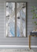 Set Of 2 Elongated Modern Abstract Oil Paintings, Wall Art For Living Room Dining Room Bedroom Office Entryway, 20