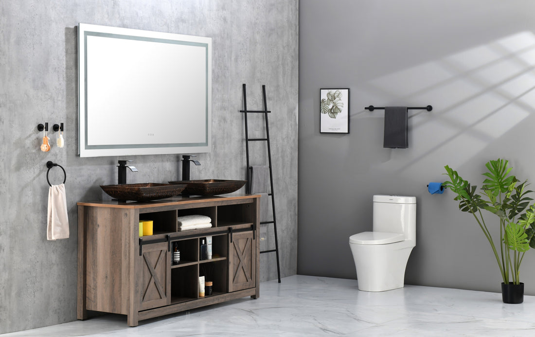 Bathroom Led Mirror Is Multi Functional And Each Function Is Controlled By A Smart Touch Button. White Aluminium