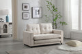 3 Fold Sofa,Convertible Futon Couch Sleeper Sofabed,Space Saving Seat,Pull Out Couch Bed For Living Room,Dark Gray & Light Gray & Beige,Velvet Linen Fabric Beige Velvet Wood Primary Living Space Medium Soft Loose Back Modern Square Arms Velvet 2 Seat