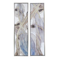 Set Of 2 Elongated Modern Abstract Oil Paintings, Wall Art For Living Room Dining Room Bedroom Office Entryway, 20