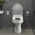 Elongated Smart Toilet Seat With Warm Air Dryer Warm Water And Night Light White Polypropylene