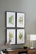 Set Of 4 Botanical Flower Wall Art, Home Decor For Living Room, Dining Room, Bedroom, Hallway, 20