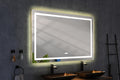 Bathroom Led Mirror Is Multi Functional And Each Function Is Controlled By A Smart Touch Button. White Aluminium