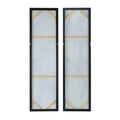 Set Of 2 Elongated Modern Abstract Oil Painting, Rectangle Framed Wall Art, 20