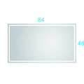 Bathroom Led Mirror Is Multi Functional And Each Function Is Controlled By A Smart Touch Button. White Aluminium