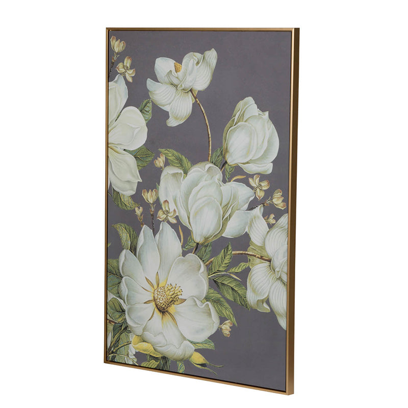 31.5" X 47" Botanical Wall Art Prints, Home Decor For Living Room Dining Room Bedroom Hallway Gold Microfiber