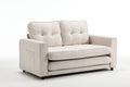 3 Fold Sofa,Convertible Futon Couch Sleeper Sofabed,Space Saving Seat,Pull Out Couch Bed For Living Room,Dark Gray & Light Gray & Beige,Velvet Linen Fabric Beige Velvet Wood Primary Living Space Medium Soft Loose Back Modern Square Arms Velvet 2 Seat