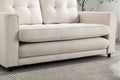 3 Fold Sofa,Convertible Futon Couch Sleeper Sofabed,Space Saving Seat,Pull Out Couch Bed For Living Room,Dark Gray & Light Gray & Beige,Velvet Linen Fabric Beige Velvet Wood Primary Living Space Medium Soft Loose Back Modern Square Arms Velvet 2 Seat