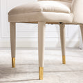 Coolmore Accent Chair ,Leisure Single Chair With Solid Wood Foot,2Pc Set Beige Velvet
