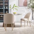 Coolmore Accent Chair ,Leisure Single Chair With Solid Wood Foot,2Pc Set Beige Velvet