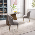 Coolmore Accent Chair ,Leisure Single Chair With Solid Wood Foot,2Pc Set Gray Velvet