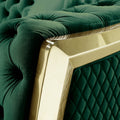 Velvet Stainless Steel Frame Surround Upholstered Armchair Green Velvet