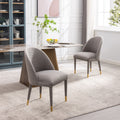 Coolmore Accent Chair ,Leisure Single Chair With Solid Wood Foot,2Pc Set Gray Velvet