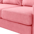 Upholstered Sectional Sofa Couch, L Shaped Couch With Storage Reversible Ottoman Bench 3 Seater For Living Room, Apartment, Compact Spaces, Fabric Pink Pink Wood Primary Living Space Soft Pillow Back Modern Square Arms Foam Solid Wood 4 Seat