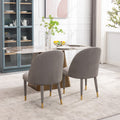 Coolmore Accent Chair ,Leisure Single Chair With Solid Wood Foot,2Pc Set Gray Velvet