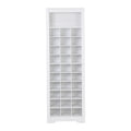 Stylish Design 30 Shoe Cubby Console, Contemporary Shoe Cabinet With Multiple Storage Capacity, Free Standing Tall Cabinet With Versatile Use For Hallway, Bedroom, White Filing Cabinets White Primary Living Space Particle Board