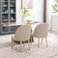 Coolmore Accent Chair ,Leisure Single Chair With Solid Wood Foot,2Pc Set Beige Velvet