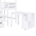 Twin Size House Loft Bed With Storage Desk And 3 Drawer Chest, White Box Spring Not Required Twin White Wood Bedroom Solid Wood Mdf