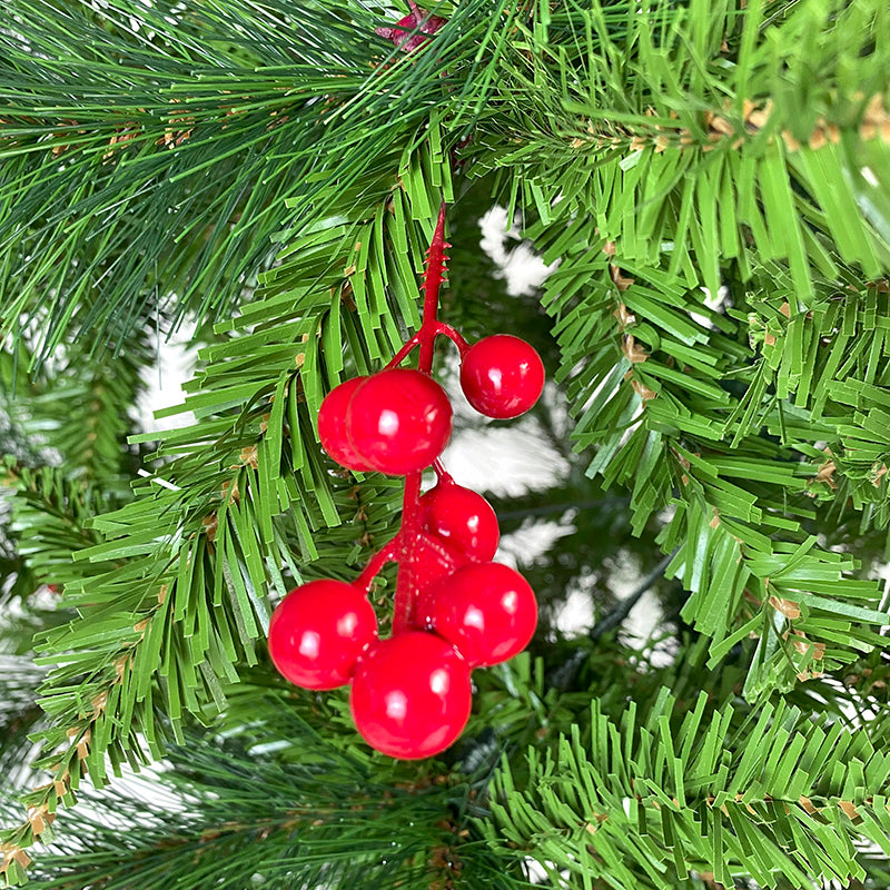 7.5 Ft Upside Down Christmas Tree With Artificial Berries And Santa'S Legs, Pvc Pine Needles, Artificial Holiday Christmas Pine Tree Green Pvc