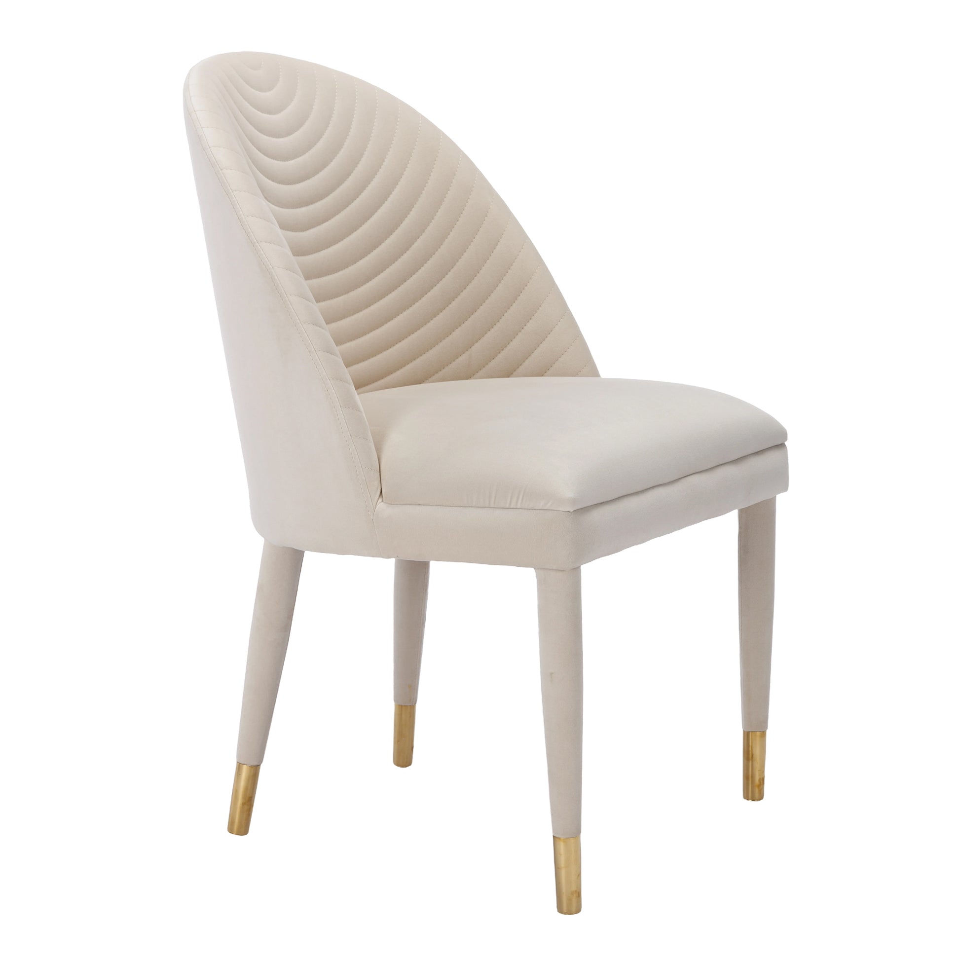 Coolmore Accent Chair ,Leisure Single Chair With Solid Wood Foot,2Pc Set Beige Velvet