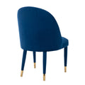 Coolmore Accent Chair ,Leisure Single Chair With Solid Wood Foot,2Pc Set Navy Velvet