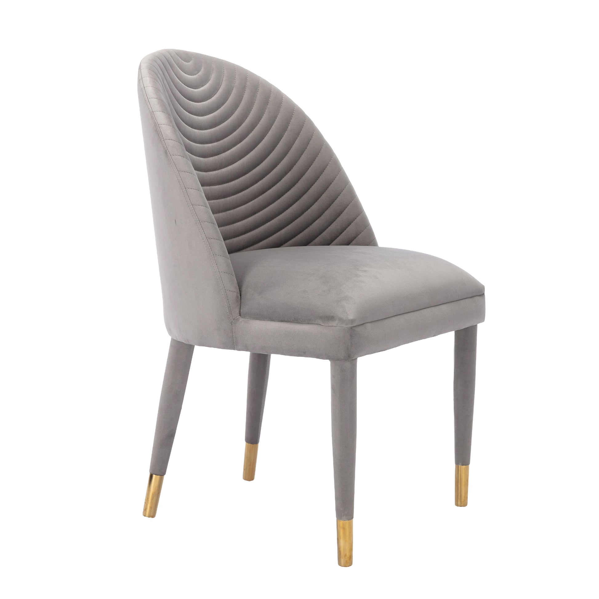 Coolmore Accent Chair ,Leisure Single Chair With Solid Wood Foot,2Pc Set Gray Velvet