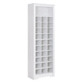 Stylish Design 30 Shoe Cubby Console, Contemporary Shoe Cabinet With Multiple Storage Capacity, Free Standing Tall Cabinet With Versatile Use For Hallway, Bedroom, White Filing Cabinets White Primary Living Space Particle Board