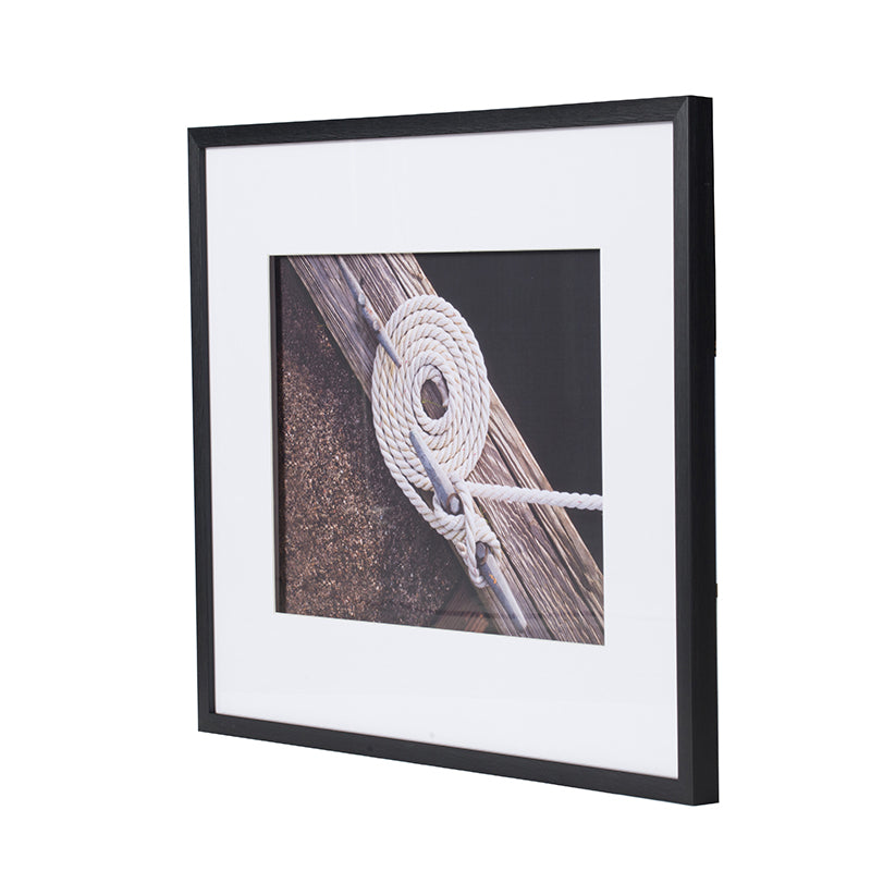 30" X 24" Rope Wall Art With Black Frame, Wall Decor For Living Room Bedrrom Entryway Office, Set Of 3 White Black Plastic