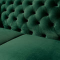 Velvet Stainless Steel Frame Surround Upholstered Armchair Green Velvet