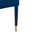 Coolmore Accent Chair ,Leisure Single Chair With Solid Wood Foot,2Pc Set Navy Velvet
