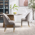 Coolmore Accent Chair ,Leisure Single Chair With Solid Wood Foot,2Pc Set Gray Velvet