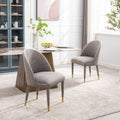 Coolmore Accent Chair ,Leisure Single Chair With Solid Wood Foot,2Pc Set Gray Velvet