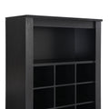 Stylish Design 30 Shoe Cubby Console, Contemporary Shoe Cabinet With Multiple Storage Capacity, Free Standing Tall Cabinet With Versatile Use For Hallway, Bedroom, Black Filing Cabinets Black Primary Living Space Particle Board