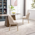 Coolmore Accent Chair ,Leisure Single Chair With Solid Wood Foot,2Pc Set Beige Velvet