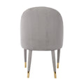 Coolmore Accent Chair ,Leisure Single Chair With Solid Wood Foot,2Pc Set Gray Velvet