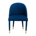 Coolmore Accent Chair ,Leisure Single Chair With Solid Wood Foot,2Pc Set Navy Velvet