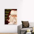 Framed Canvas Wall Art Decor Painting For Chrismas, Santa Claus Be Quiet Gift Painting For Chrismas Gift, Decoration For Chrismas Eve Office Living Room, Bedroom Decor 2418In Thickness 1.5Inch Rectangle Framed Multicolor Christmas Oversized 41In Canvas