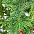 7.5 Ft Upside Down Christmas Tree With Artificial Berries And Santa'S Legs, Pvc Pine Needles, Artificial Holiday Christmas Pine Tree Green Pvc