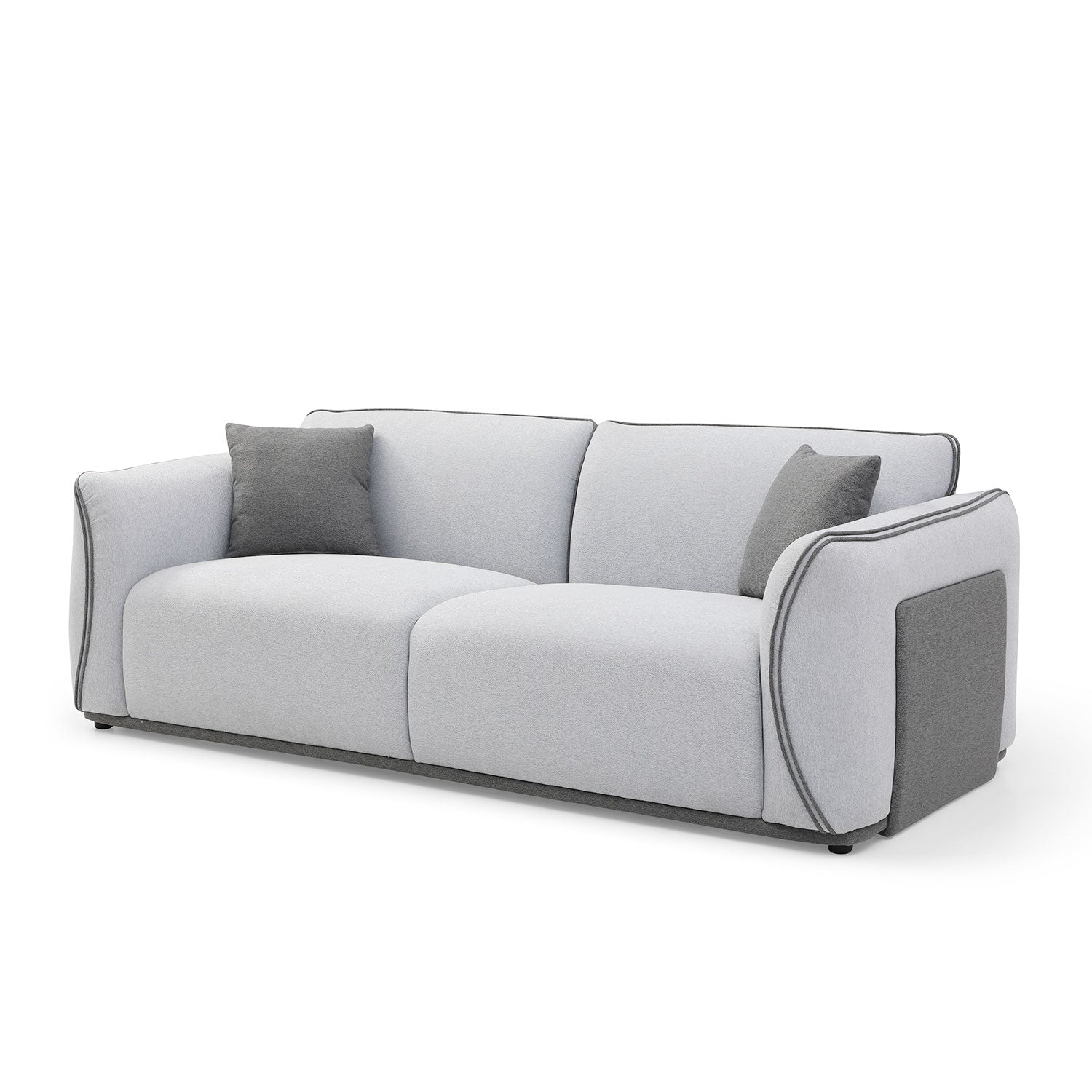 Grey Couch Upholstered Sofa, Modern Sofa For Living Room, Couch For Small Spaces. Grey Fabric