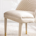 Coolmore Accent Chair ,Leisure Single Chair With Solid Wood Foot,2Pc Set Beige Velvet