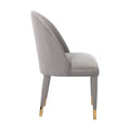 Coolmore Accent Chair ,Leisure Single Chair With Solid Wood Foot,2Pc Set Gray Velvet