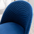 Coolmore Accent Chair ,Leisure Single Chair With Solid Wood Foot,2Pc Set Navy Velvet