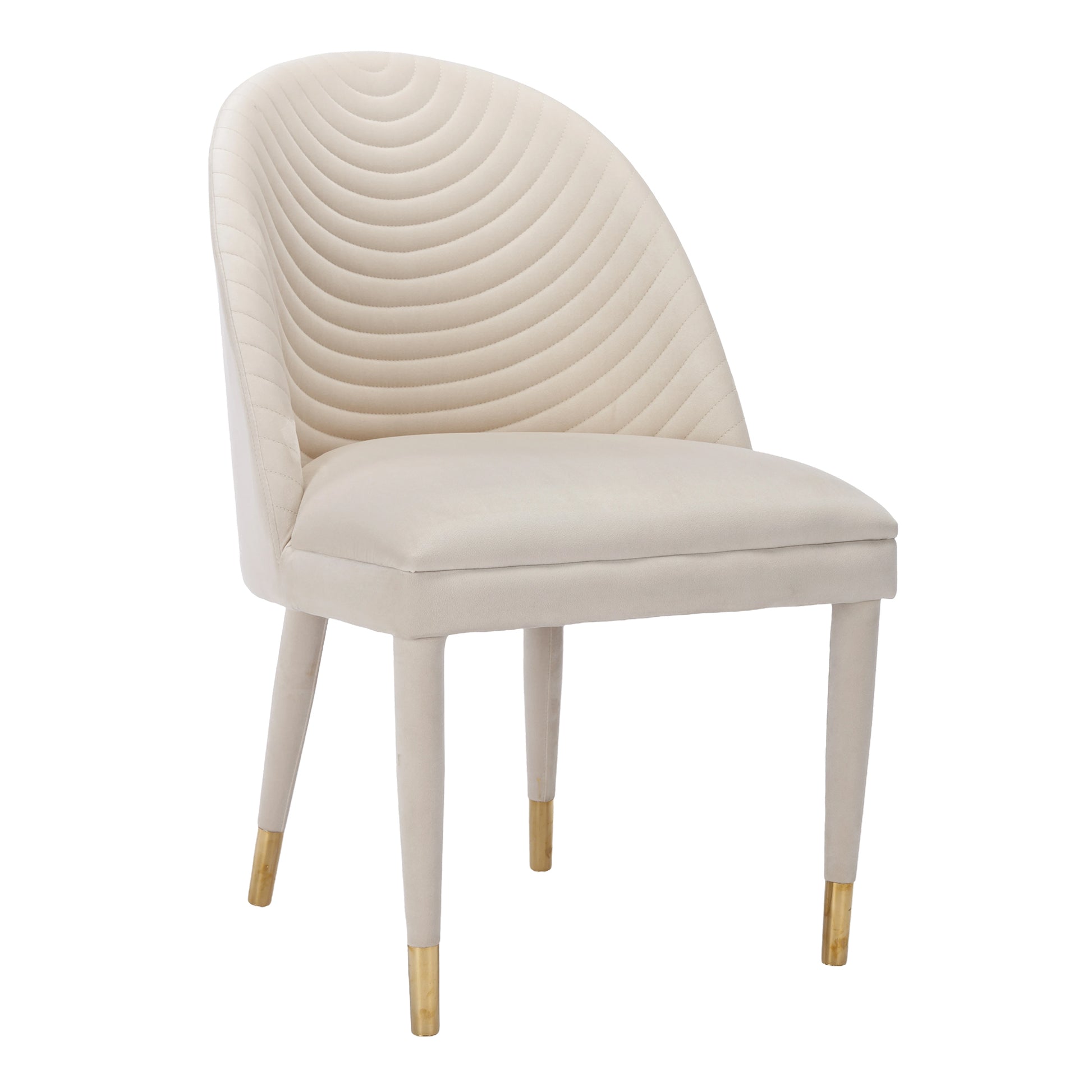 Coolmore Accent Chair ,Leisure Single Chair With Solid Wood Foot,2Pc Set Beige Velvet
