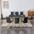 Large Modern Minimalist Rectangular Glass Dining Table 0.39