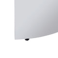 Modern Minimalist Dining Table. The White Imitation Marble Glass Desktop Is Equipped With Silver Metal Legs. Suitable For Restaurants And Living Rooms 71