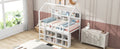 Twin Size House Loft Bed With Multiple Storage Shelves, White Box Spring Not Required White Wood Solid Wood Mdf