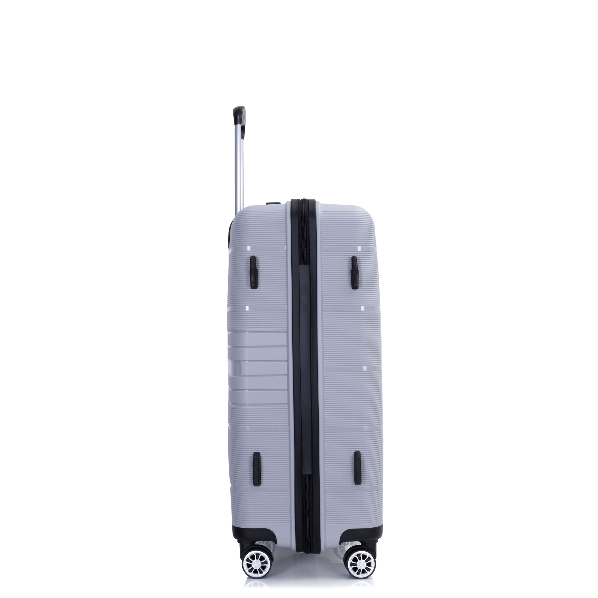 Hardshell Suitcase Double Spinner Wheels Pp Luggage Sets Lightweight Durable Suitcase With Tsa Lock,3 Piece Set 20 24 28 Silver Silver Polypropylene