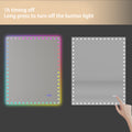 40 32 Inch Led Bathroom Mirror With Lights Backlit Rgb Color Changing Lighted Mirror For Bathroom Wall Dimmable Anti Fog Memory Rectangular Vanity Mirror Rgb Multicolor Backlit Front Lighted White Aluminium