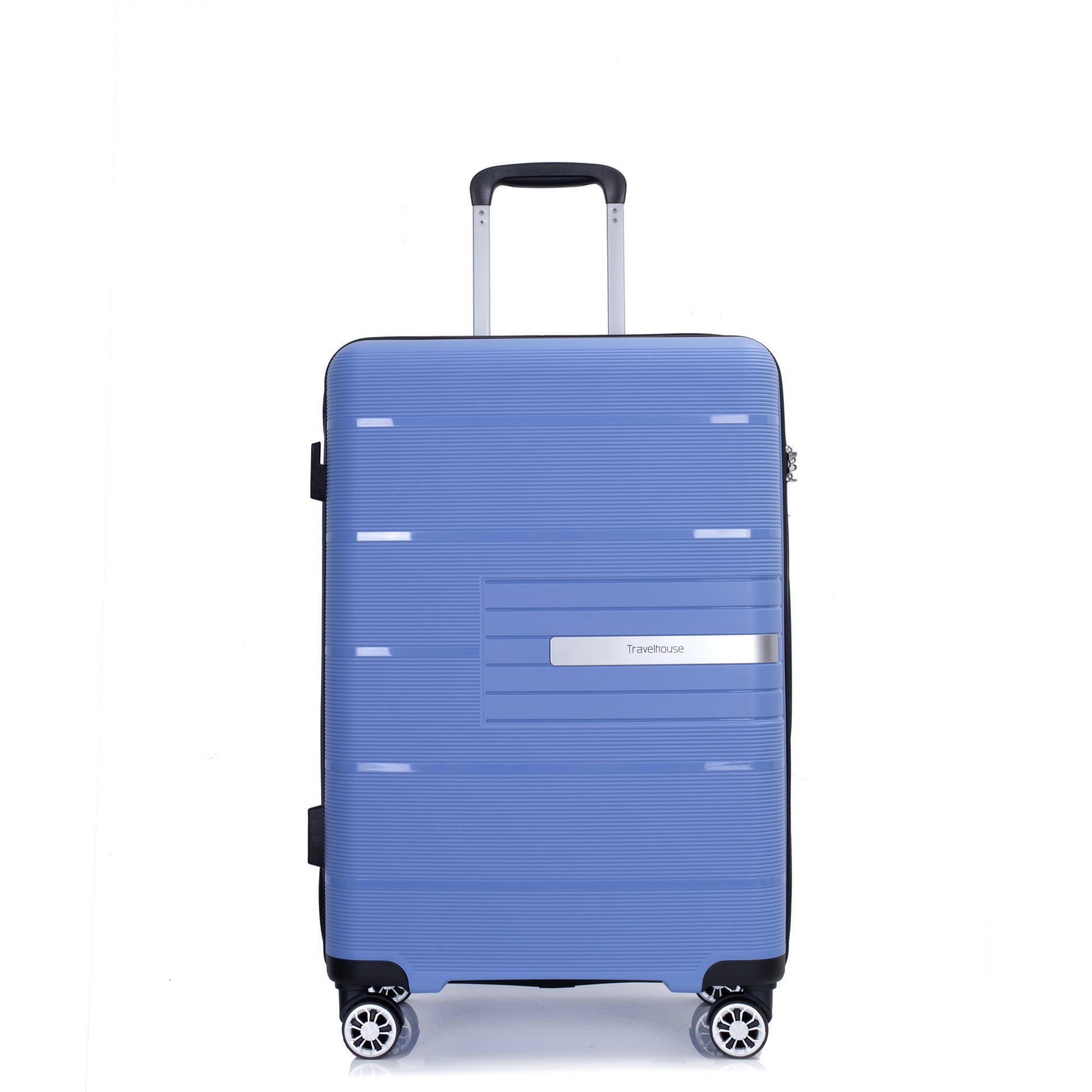 Hardshell Suitcase Double Spinner Wheels Pp Luggage Sets Lightweight Durable Suitcase With Tsa Lock,3 Piece Set 20 24 28 Purplish Blue Purplish Blue Polypropylene